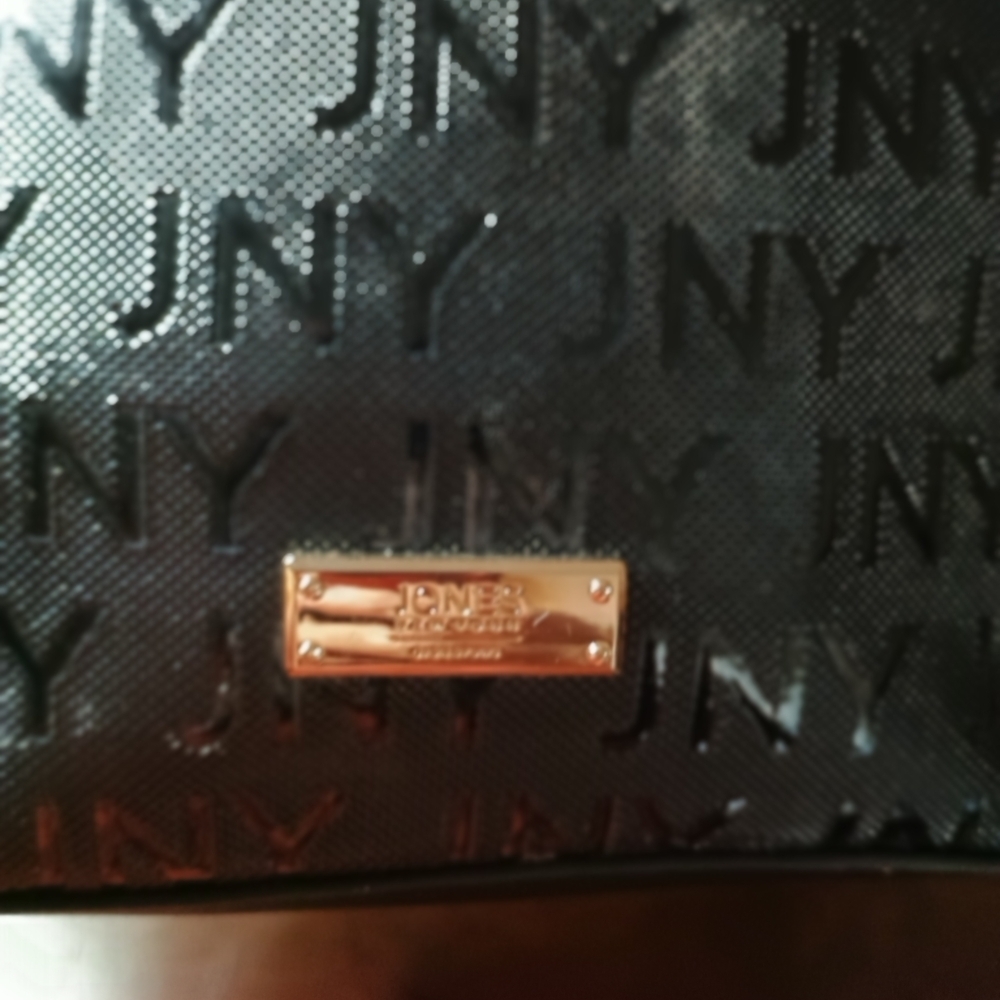 Jones New York Black Glossy Shoulder Bag - Picture 4 of 8